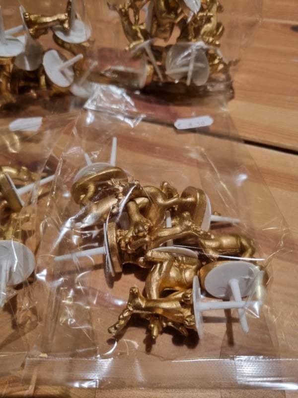 Decoratie Herten Goud 8st. - Afbeelding 2