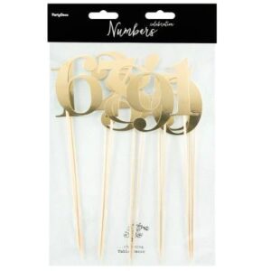 Cake Topper Cijfer Set Goud
