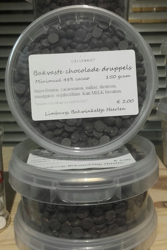 Callebaut Bakvaste Chocolade Druppels Klein Puur - 250 g