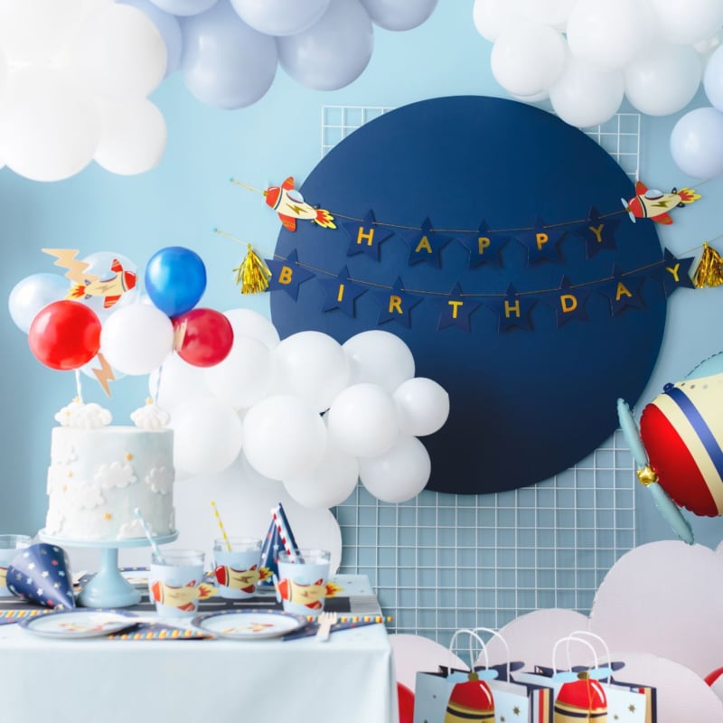 Cake Topper Ballon/Vliegtuig - Afbeelding 2