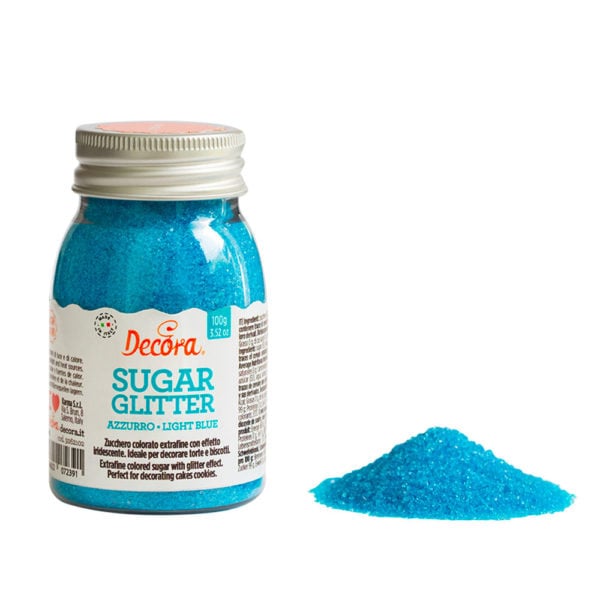 Decora Glitter Suiker Blauw - 100 g