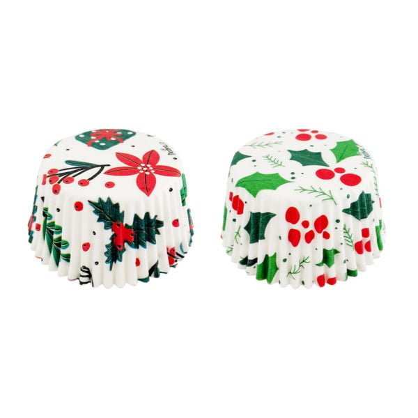 Muffin Vormpjes kerst bloemen - Afbeelding 2