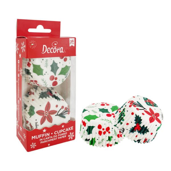 Muffin Vormpjes kerst bloemen